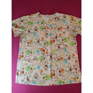 "Just Love" Scrubs Top - Size: Med (0628)